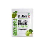 Next Level Gummies – Real Fruit Infused – Green Apple – 100mg THC and 100mg CBD (1:1)