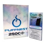 PUFF NEST 25000 PUFFS Ice Blue Raspberry Disposable Vape - 18 mL, 2% Nicotine