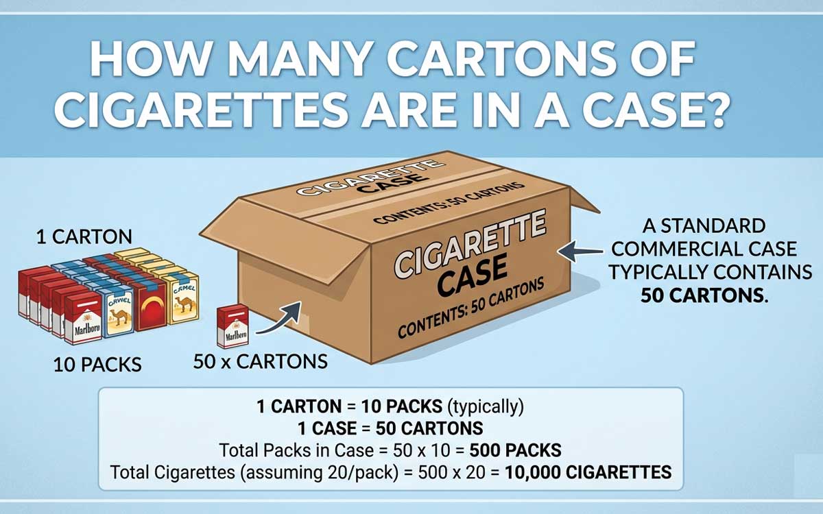 how many cartons of cigarettes in a case
